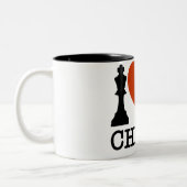 キングチェスピースIハートチェスコーヒーマグ ツートーンマグカップ (左)