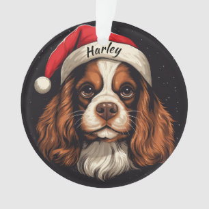キングチャールズカバリエカスタムーのクリスマスオーナメント オーナメント