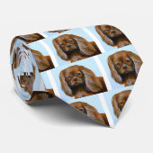 キングチャールズカバリエスパニエル犬レッド ネクタイ (ロール)