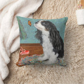 キングチャールズカバリエスパニエル犬、装飾用クッション、ギフト クッション (ブランケット)