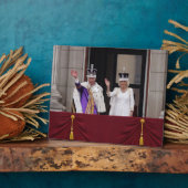 キングチャールズクイーンカミラバルコニー戴冠日 フォトプラーク (側面)