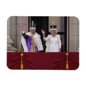 キングチャールズクイーンカミラバルコニー戴冠日 マグネット (横)
