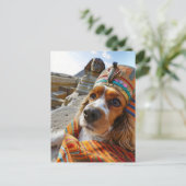 キングチャールズコッカースパニエル in エジプト シーズンポストカード (スタンド正面)