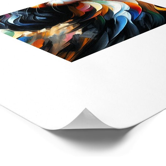 キングチャールズスパニエル犬アクリルプリントポスター ポスター (角)