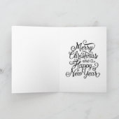 キングチャールズスパニエル犬クリスマスカードキュート シーズンカード (内部)