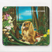 キングチャールズスパニエル犬スプライトファンタジー マウスパッド (正面)