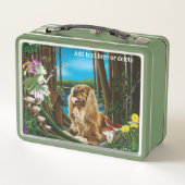 キングチャールズスパニエル犬スプライトファンタジー メタルランチボックス (裏面)