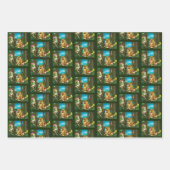 キングチャールズスパニエル犬スプライトファンタジー ラッピングペーパーシート (正面2)