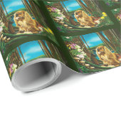 キングチャールズスパニエル犬スプライトファンタジー ラッピングペーパー (ロールコーナー)