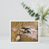 キングチャールズスパニエル犬ズバイアーサー・ワードル ポストカード (スタンド正面)