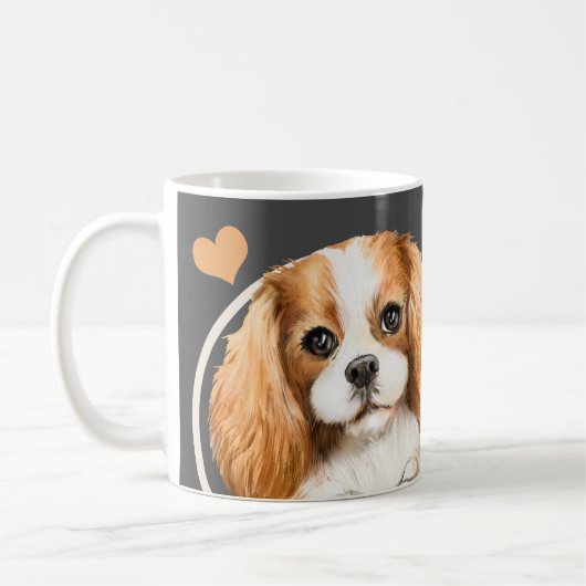 キングチャールズスパニエル犬ドッグあなたが作るすべてのスナック コーヒーマグカップ (左)