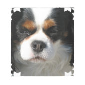 キングチャールズスパニエル犬メモ帳 ノートパッド (正面)