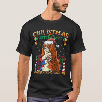 キングチャールズスパニエル犬Saでクリスマスは良い Tシャツ