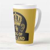 キングチャールズ王室のブリティッシュクラウンラージコーヒーマグ カフェラテマグ (右アングル)