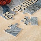 キングチャールズ紙クイリングアートドッグポートレート ジグソーパズル (側面)