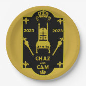 キングチャールズ英国王室の戴冠式2023 ペーパープレート (正面)