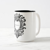 キングチャールズ111ヴィンテージクラウンブラック/ホワイト ツートーンマグカップ (正面右)