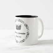 キングチャールズ111戴冠式ブラック/ホワイト2トーンT ツートーンマグカップ (正面右)