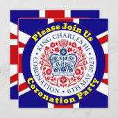 キングチャールズ3世コロネーションパーティの招待状 招待状 (正面/裏面)