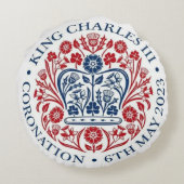 キングチャールズ3世コロネーションラウンドピロー ラウンドクッション (裏面)