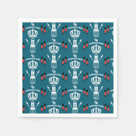 キングチャールズIIIコロネーション通りパーティー スタンダードカクテルナプキン