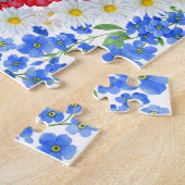 キングチャールズIII戴冠式エンブレムフローラ英国国旗 ジグソーパズル (側面)