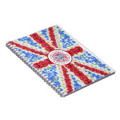 キングチャールズIII戴冠式エンブレムフローラ英国国旗 ノートブック (右側)