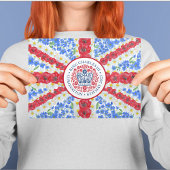 キングチャールズIII戴冠式エンブレムフローラ英国国旗 ポストカード