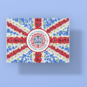 キングチャールズIII戴冠式エンブレムフローラ英国国旗 ポストカード