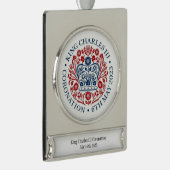 キングチャールズIII戴冠記念オーナメント シルバープレートバナーオーナメント (右)