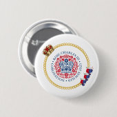 キングチャールズIII王冠コロネーションバッジ 缶バッジ (正面&裏面)