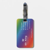 キングテーマ名刺 ラゲッジタグ (裏面縦)