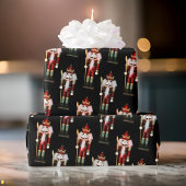 キングナツクラッカーブラックソルジャークリスマス ラッピングペーパー