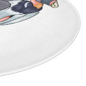 キングハゲワシの鳥の漫画イラストレーション カッティングボード (角)