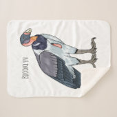 キングハゲワシの鳥の漫画イラストレーション シェルパブランケット (正面(横))