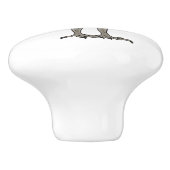 キングハゲワシの鳥の漫画イラストレーション セラミックノブ (側面)