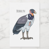 キングハゲワシの鳥の漫画イラストレーション フードラベル (シングルラベル)