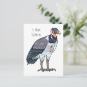 キングハゲワシの鳥の漫画イラストレーション ポストカード (スタンド正面)