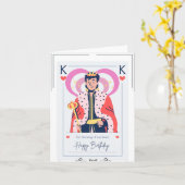 キングハートフェルト誕生日カード カード (黄色い花)