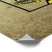 キングハートヴィンテージスタイルトランプ ポスター (角)