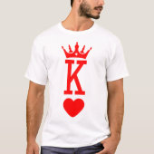 キングハート王クイーンカップルのハロウィーンの衣装 Tシャツ (正面)
