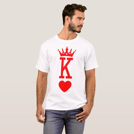 キングハート王クイーンカップルのハロウィーンの衣装 Tシャツ (正面フル)