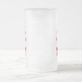 キングパパリラックスおもしろいとビール赤ビールマグ フロストグラスビールジョッキ (中央)