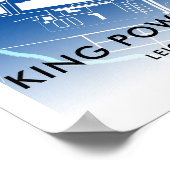 キングパワースタジアムマップ – レスター市の本拠地FC ポスター (角)