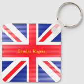 キングパーソナライズされた・チャールズ3世モノグラムと王冠 キーホルダー (裏面)