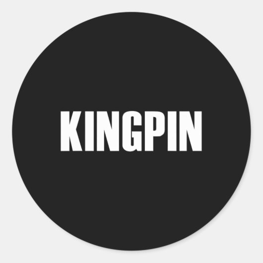 キングピンおもしろいボーリング ラウンドシール (正面)
