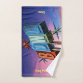 キングピンパーソナライズされたボーリングチームタオル ハンドタオル (ハンドタオル)