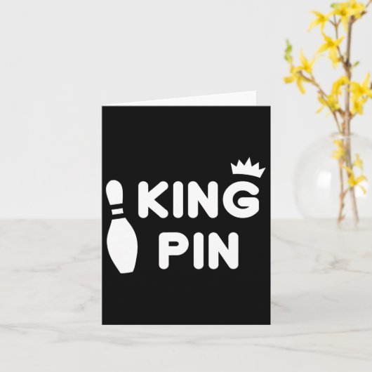 キングピンボーリングおもしろいかわいいカップルボウリングをする人、 クリケットの投手リーグ カード (黄色い花)