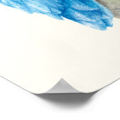 キングフィッシャーオルニ素晴らしソロジカルアートのポスタープリント ポスター (角)