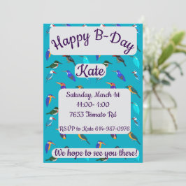 キングフィッシャーズハッピーバースデー 招待状